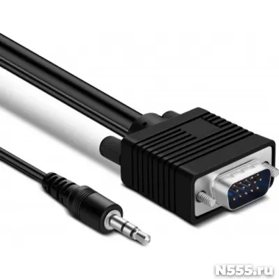 Кабель KS-is VGA 15M + AUX 3.5мм на VGA 15M + AUX 3.5мм (KS-